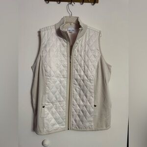 Susan Graver Women's Versatile Cream Beige Vest Plus Size 2X